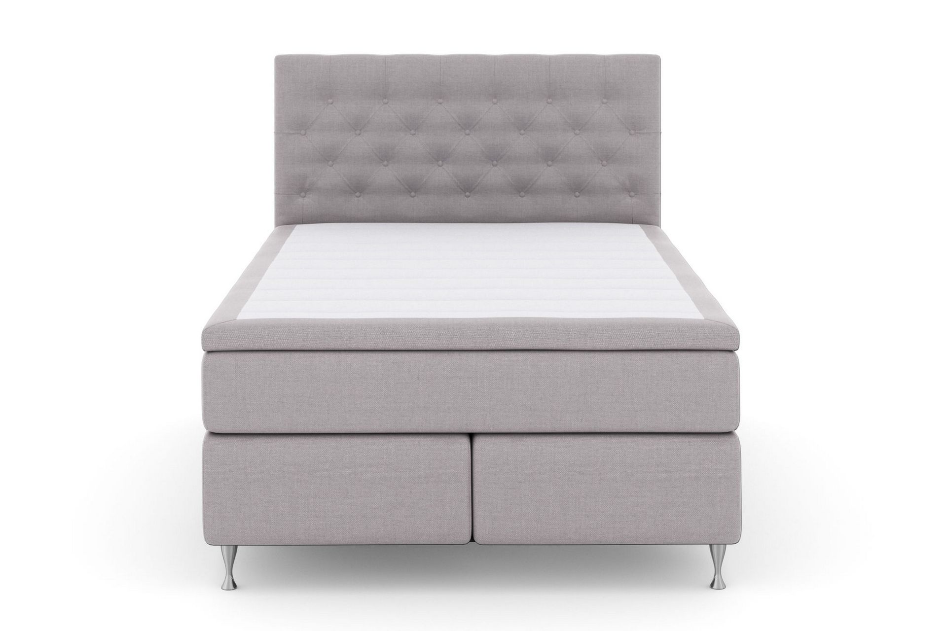 Select No 5 Komplett Sengepakke 140x200 Fast Watergel - Lysegrå/Sølvben - Møbler - Senger - Komplett sengepakke