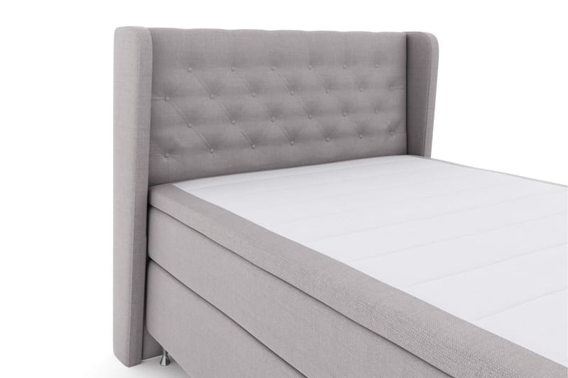 Select No 5 Komplett Sengepakke 140x200 Fast Watergel - Lysegrå/Sølvben - Møbler - Senger - Komplett sengepakke