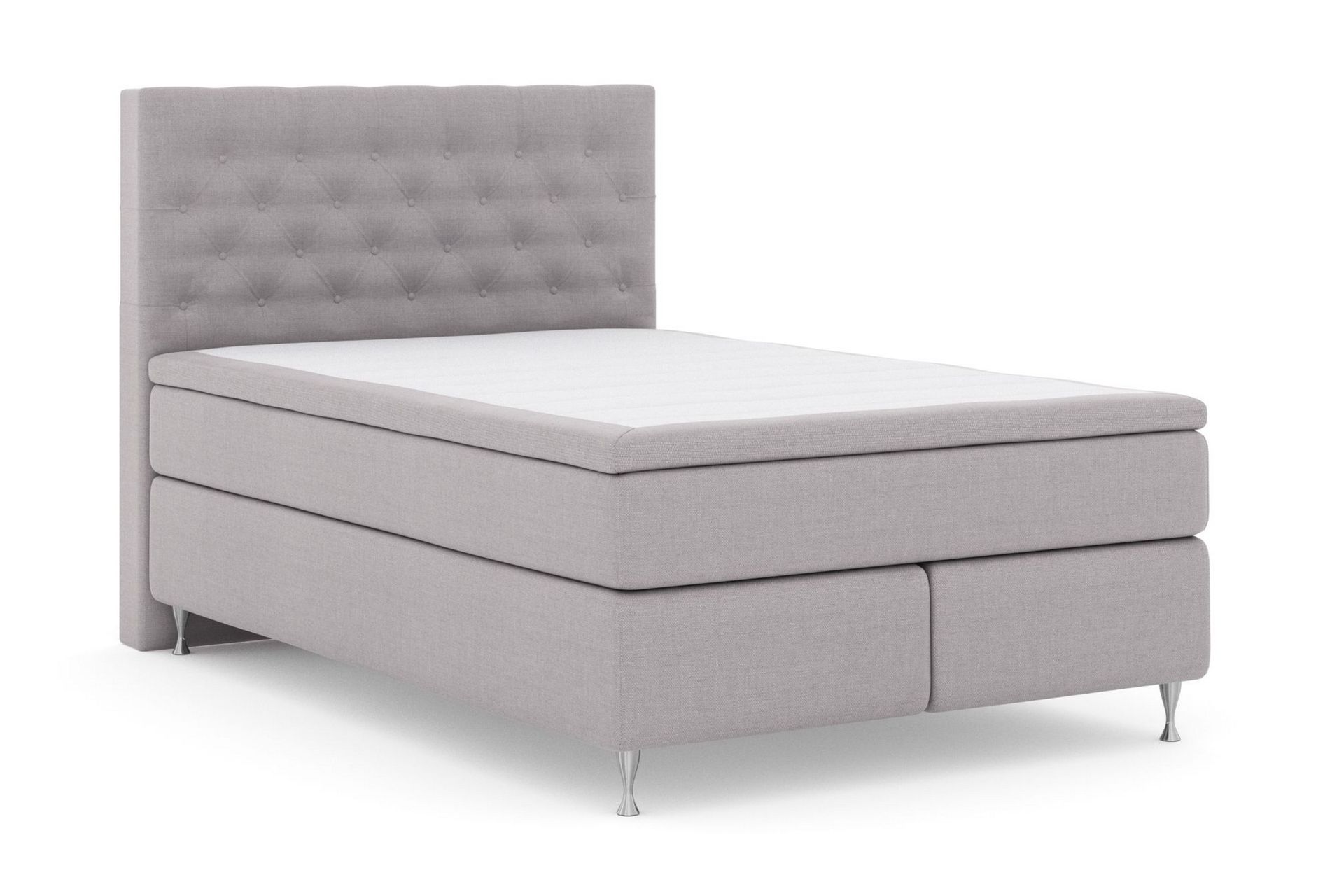 Select No 5 Komplett Sengepakke 140x200 Fast Watergel - Lysegrå/Sølvben - Møbler - Senger - Komplett sengepakke