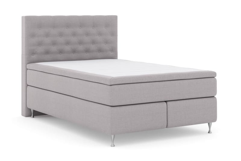 Select No 5 Komplett Sengepakke 140x200 Fast Watergel - Lysegrå/Sølvben - Møbler - Senger - Komplett sengepakke