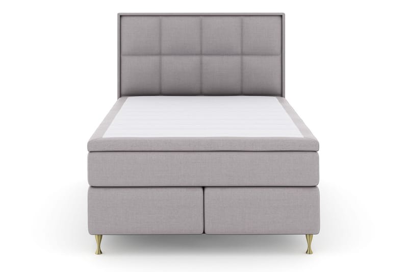 Select No 5 Komplett Sengepakke 140x200 Fast/Medium Lateks - Lysegrå/Gullben - Møbler - Senger - Komplett sengepakke