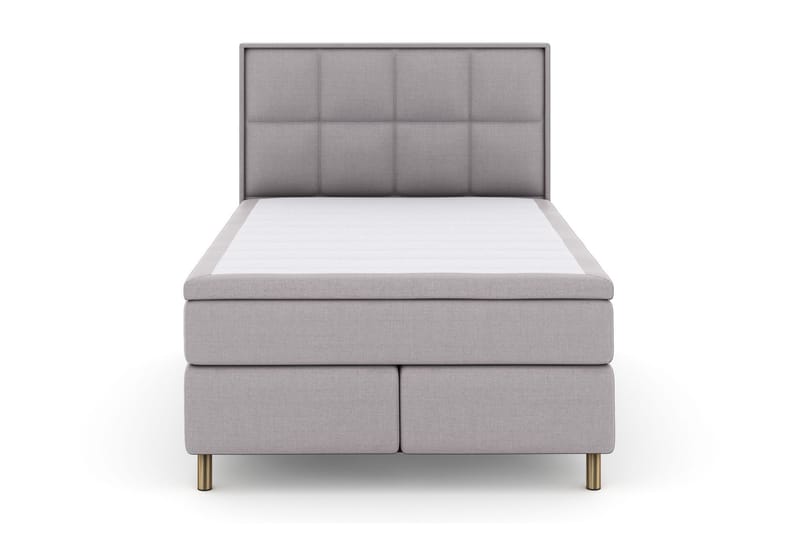 Select No 5 Komplett Sengepakke 140x200 Fast/Medium Lateks, Lysegrå/Kobberben