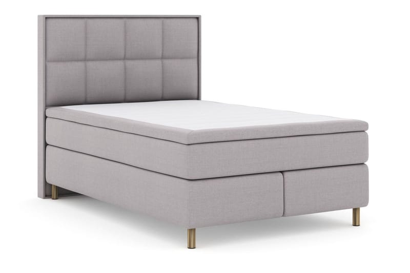 Select No 5 Komplett Sengepakke 140x200 Fast/Medium Lateks - Lysegrå/Kobberben - Møbler - Senger - Kontinentalsenger