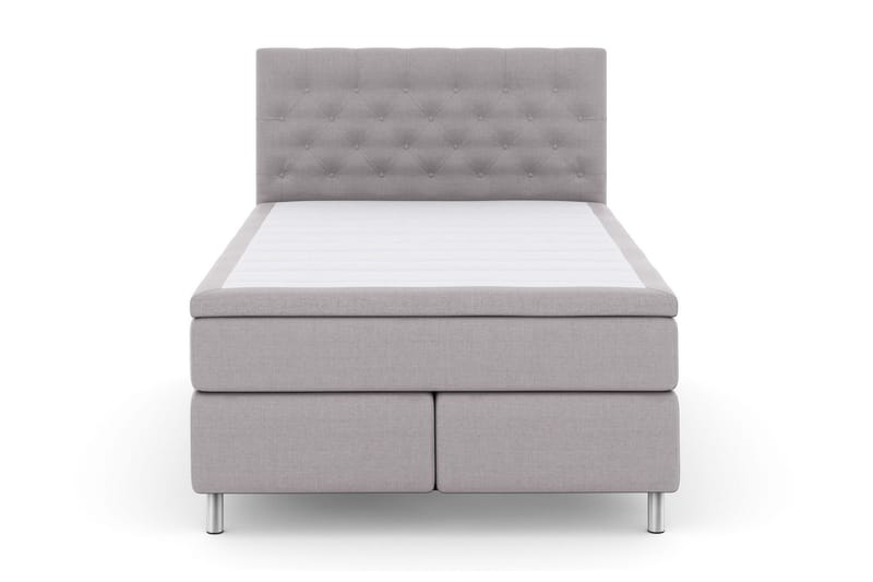 Select No 5 Komplett Sengepakke 140x200 Fast/Medium Lateks, Lysegrå/Metallben