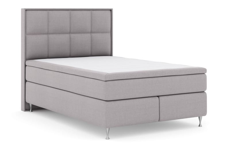Select No 5 Komplett Sengepakke 140x200 Fast/Medium Lateks - Lysegrå/Sølvben - Møbler - Senger - Komplett sengepakke
