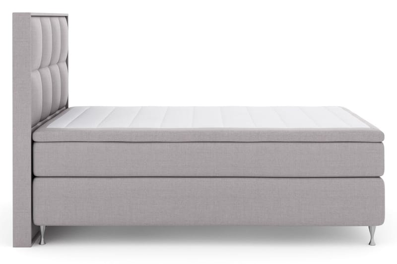 Select No 5 Komplett Sengepakke 140x200 Fast/Medium Lateks - Lysegrå/Sølvben - Møbler - Senger - Komplett sengepakke