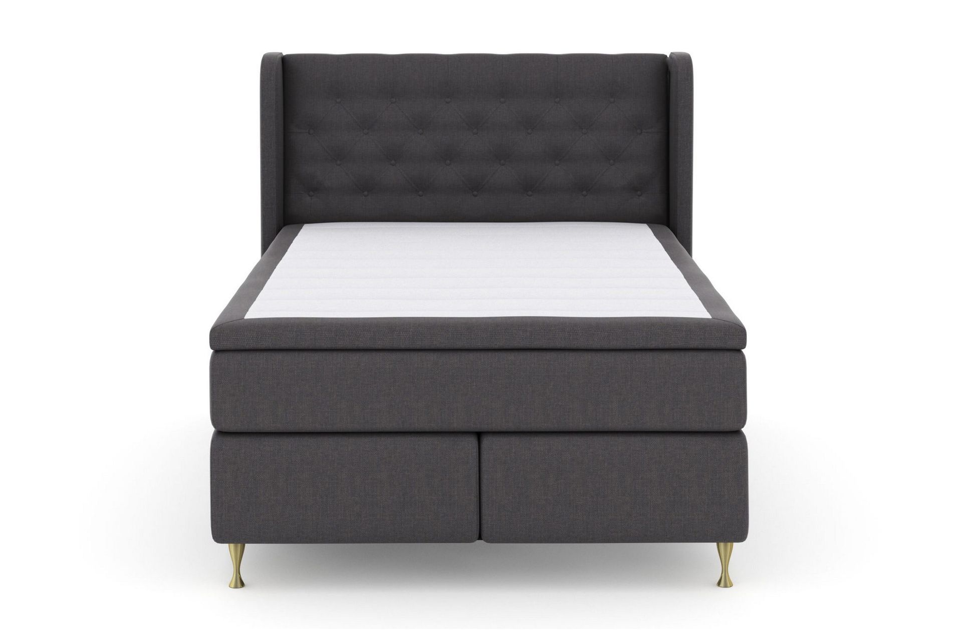 Select No 5 Komplett Sengepakke 140x200 Fast/Medium Lateks - Mørkegrå/Gullben