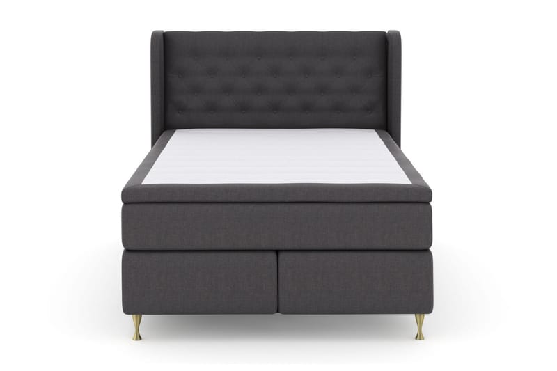 Select No 5 Komplett Sengepakke 140x200 Fast/Medium Lateks - Mørkegrå/Gullben - Møbler - Senger - Komplett sengepakke