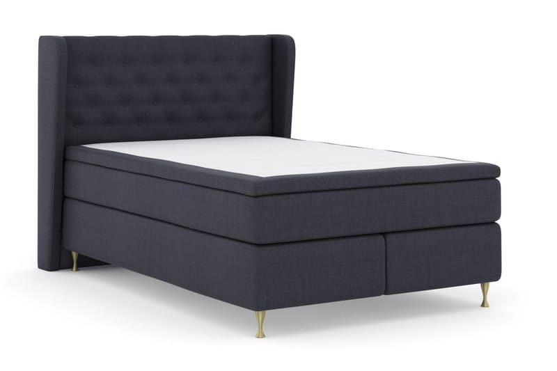 Select No 5 Komplett Sengepakke 140x200 Fast/Medium Watergel - Blå/Gullben - Møbler - Senger - Komplett sengepakke