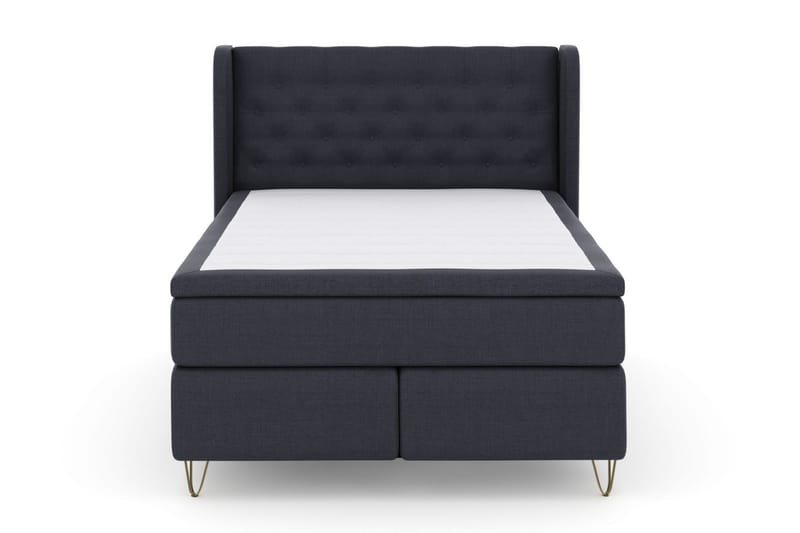 Select No 5 Komplett Sengepakke 140x200 Fast/Medium Watergel - Blå/V-formede Metallben - Møbler - Senger - Komplett sengepakke