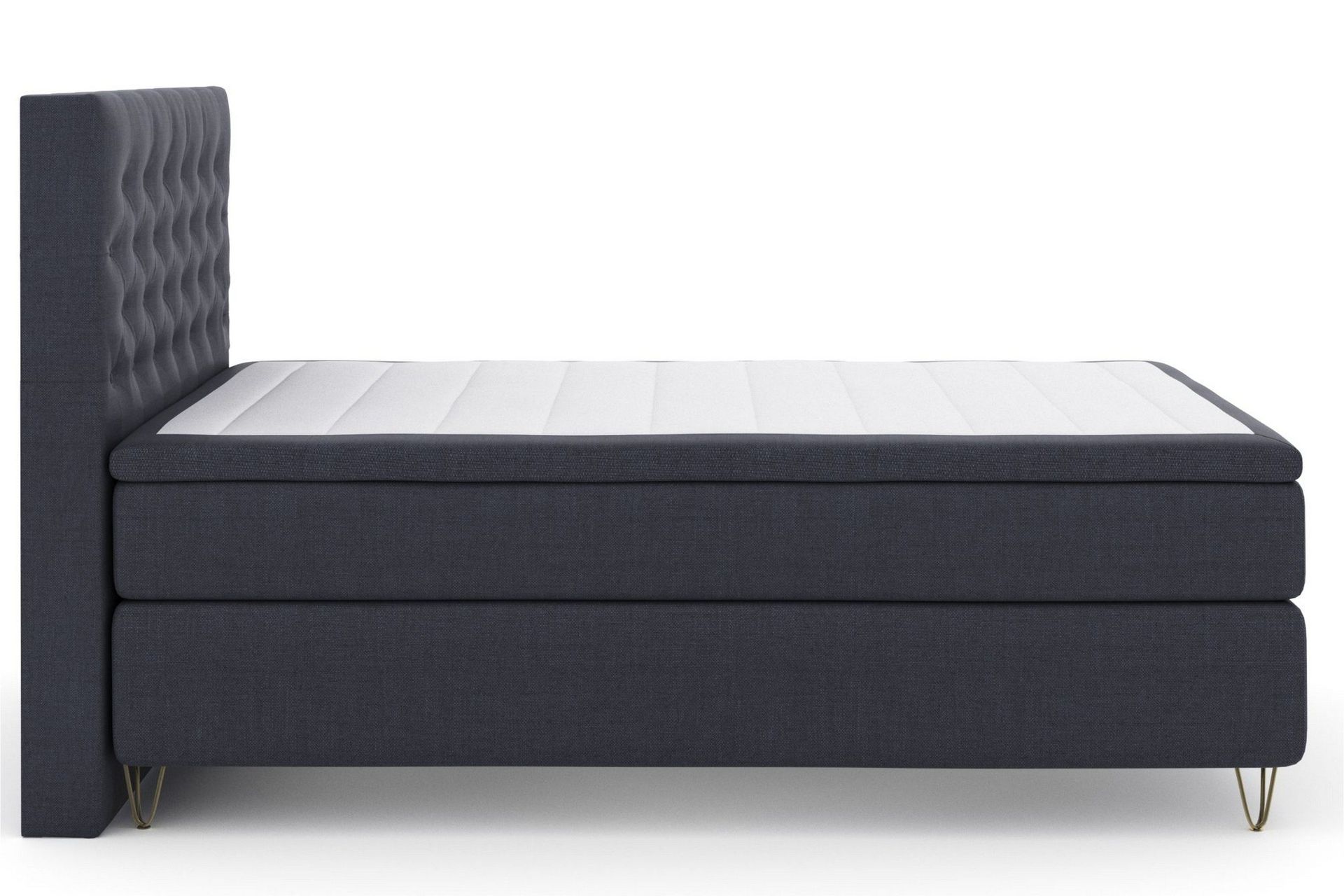 Select No 5 Komplett Sengepakke 140x200 Fast/Medium Watergel - Blå/V-formede Metallben