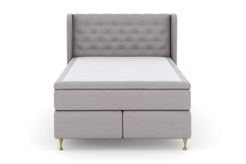 Select No 5 Komplett Sengepakke 140x200 Fast/Medium Watergel - Lysegrå/Gullben - Møbler - Senger - Komplett sengepakke