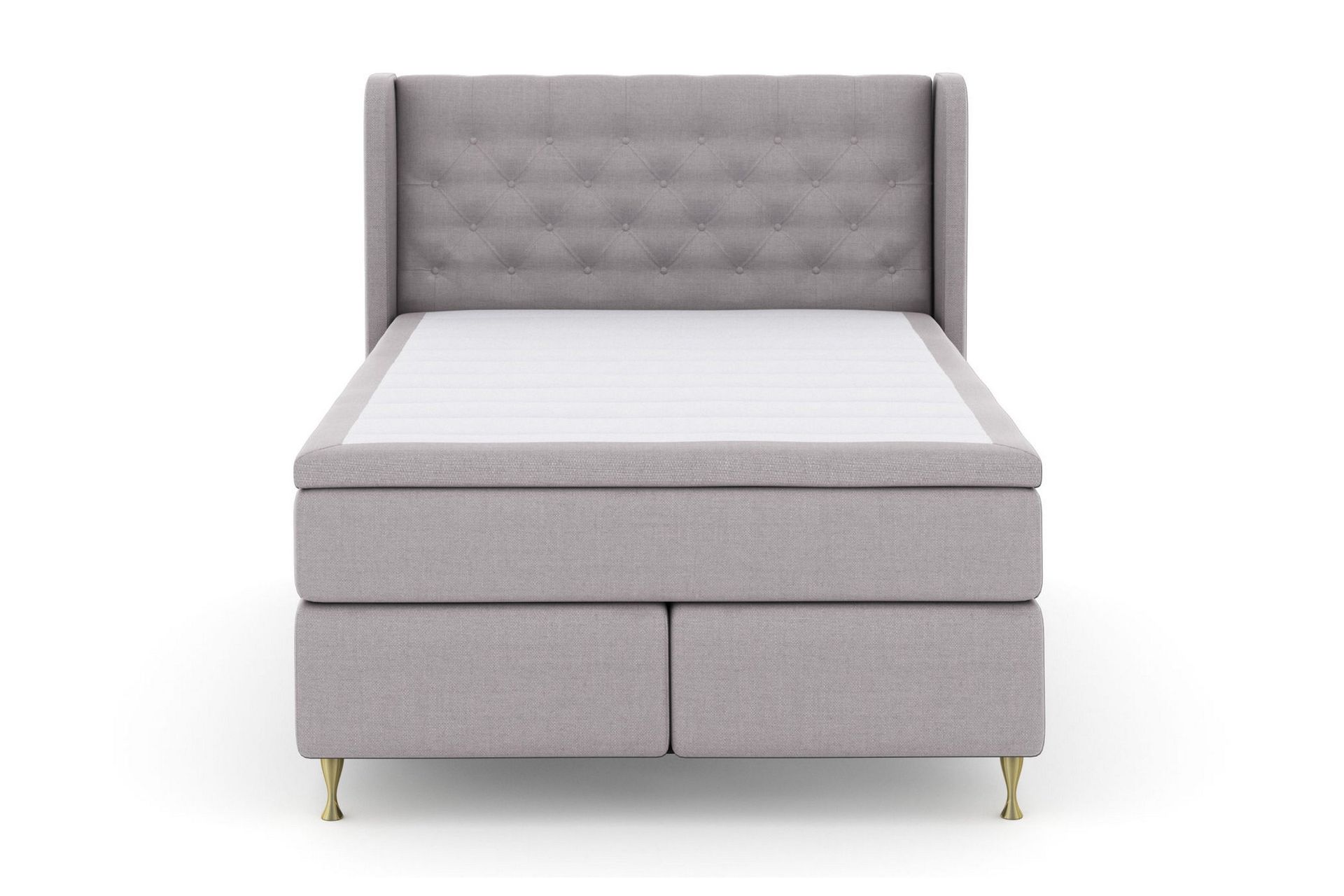 Select No 5 Komplett Sengepakke 140x200 Fast/Medium Watergel - Lysegrå/Gullben