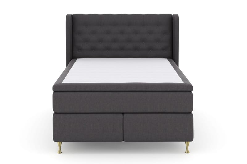 Select No 5 Komplett Sengepakke 140x200 Fast/Medium Watergel - Mørkegrå/Gullben - Møbler - Senger - Komplett sengepakke