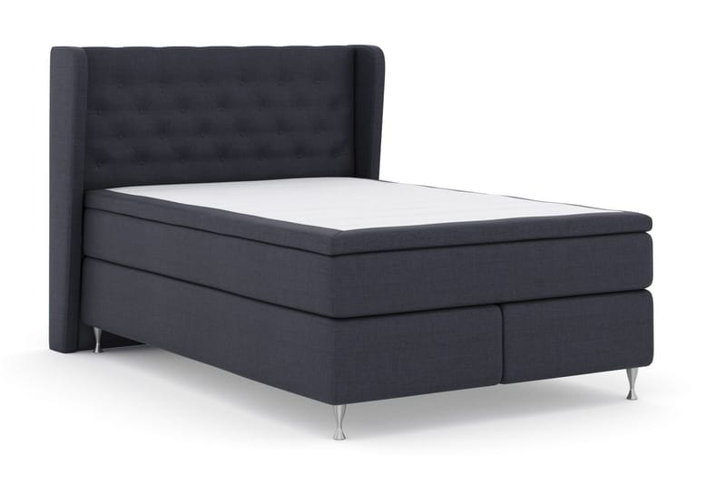 Select No 5 Komplett Sengepakke 140x200 Medium Lateks - Blå/Sølvben - Møbler - Senger - Kontinentalsenger