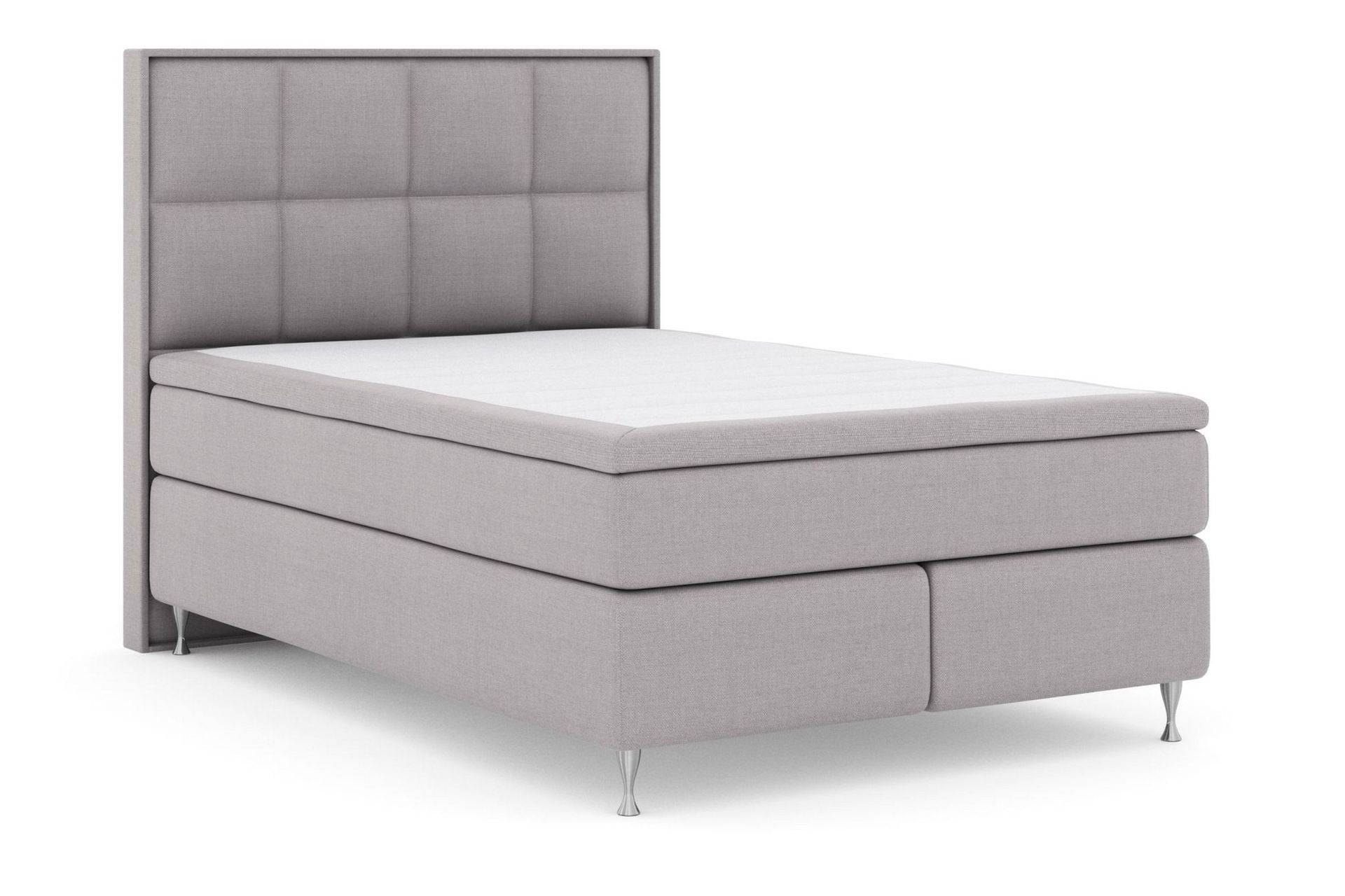 Select No 5 Komplett Sengepakke 140x200 Medium Watergel - Lysegrå/Sølvben - Møbler - Senger - Komplett sengepakke