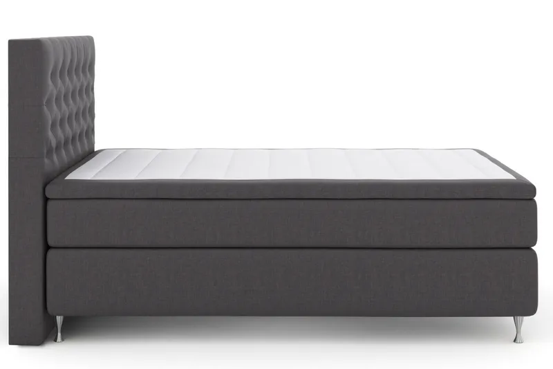 Select No 5 Komplett Sengepakke 140x200 Medium Watergel - Mørkegrå/Sølvben - Møbler - Senger - Kontinentalsenger