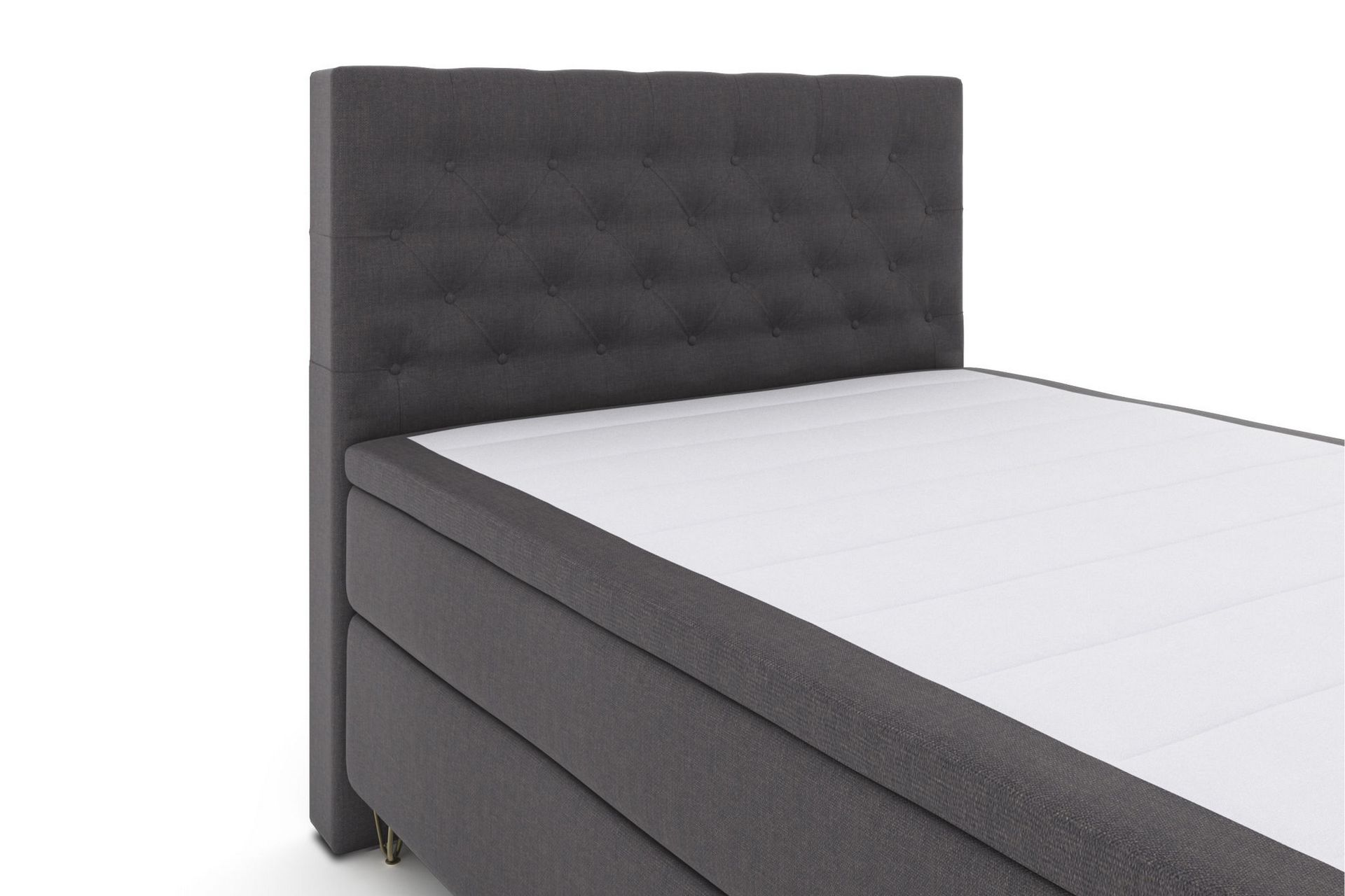 Select No 5 Komplett Sengepakke 140x200 Medium Watergel - Mørkegrå/V-formede Metallben - Møbler - Senger - Komplett sengepakke