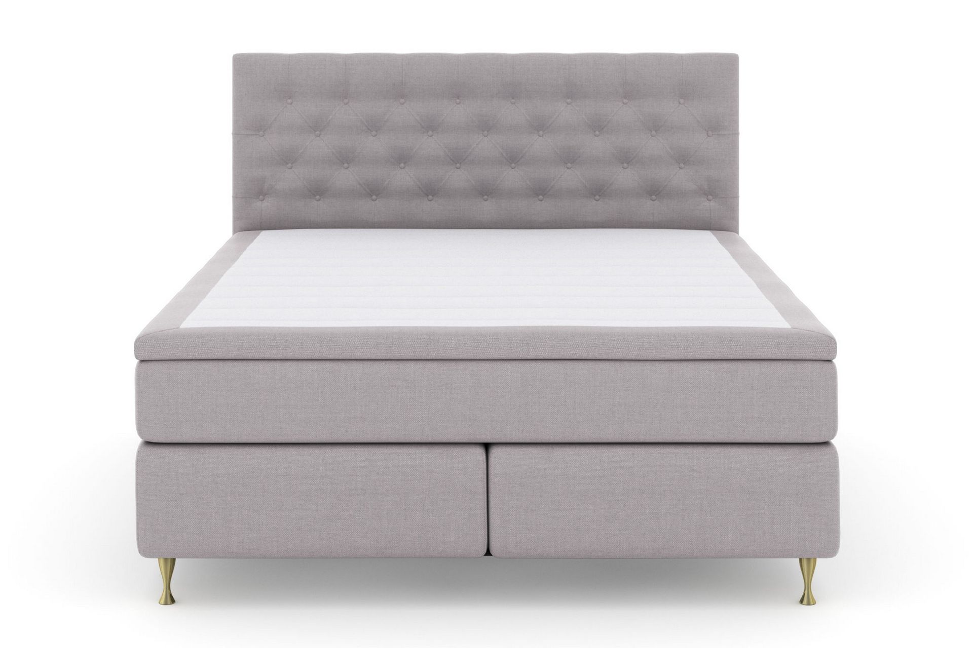 Select No 5 Komplett Sengepakke 160x200 Fast Lateks - Lysegrå/Gullben - Møbler - Senger - Komplett sengepakke