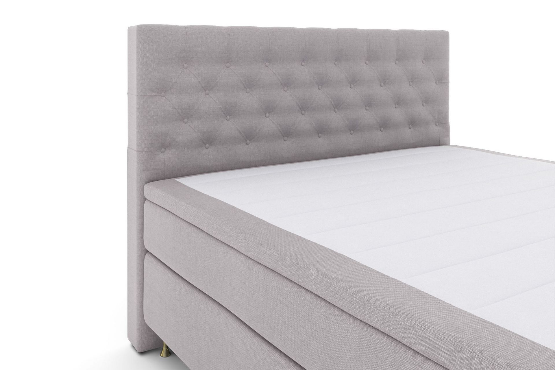 Select No 5 Komplett Sengepakke 160x200 Fast Lateks - Lysegrå/Gullben - Møbler - Senger - Komplett sengepakke