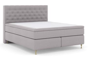 Select No 5 Komplett Sengepakke 160x200 Fast Lateks - Lysegrå/Gullben - Møbler - Senger - Komplett sengepakke