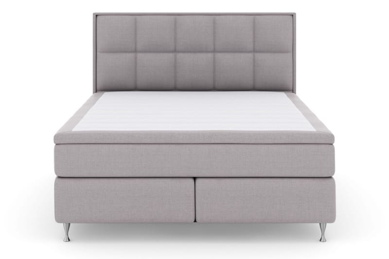 Select No 5 Komplett Sengepakke 160x200 Fast Lateks - Lysegrå/Sølvben - Møbler - Senger - Kontinentalsenger