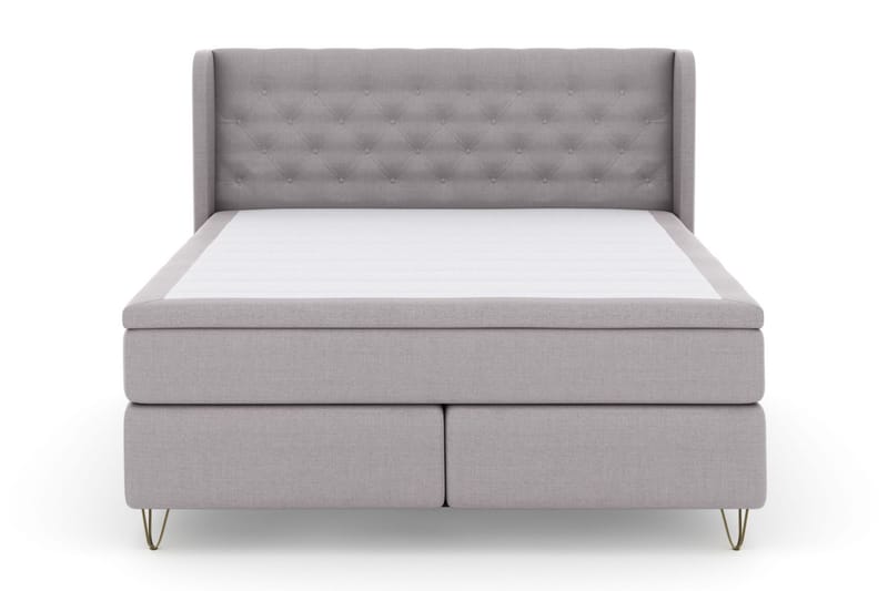 Select No 5 Komplett Sengepakke 160x200 Fast Lateks - Lysegrå/V-formede Metallben - Møbler - Senger - Komplett sengepakke