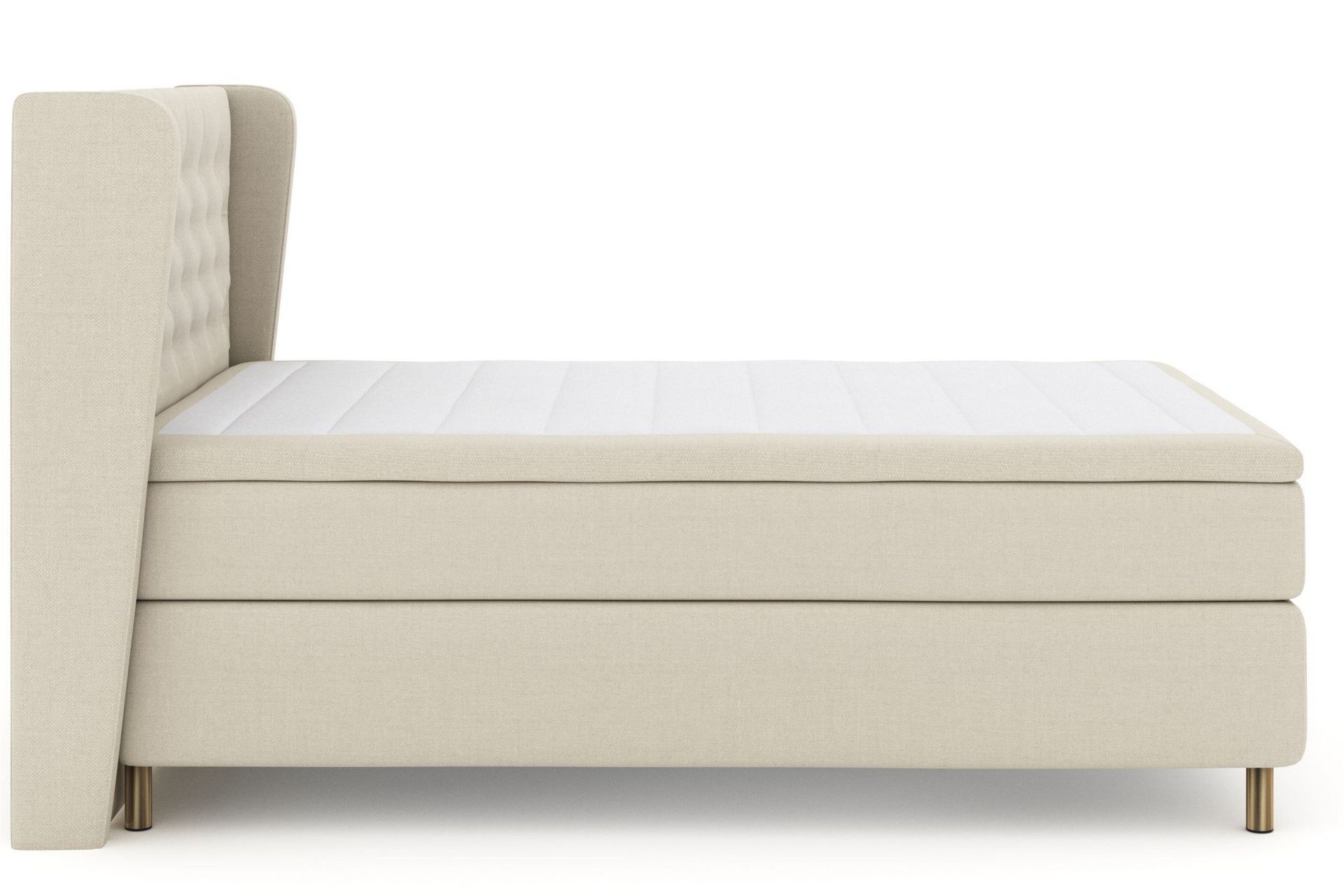 Select No 5 Komplett Sengepakke 160x200 Fast/Medium Lateks - Beige/Kobberben - Møbler - Senger - Komplett sengepakke