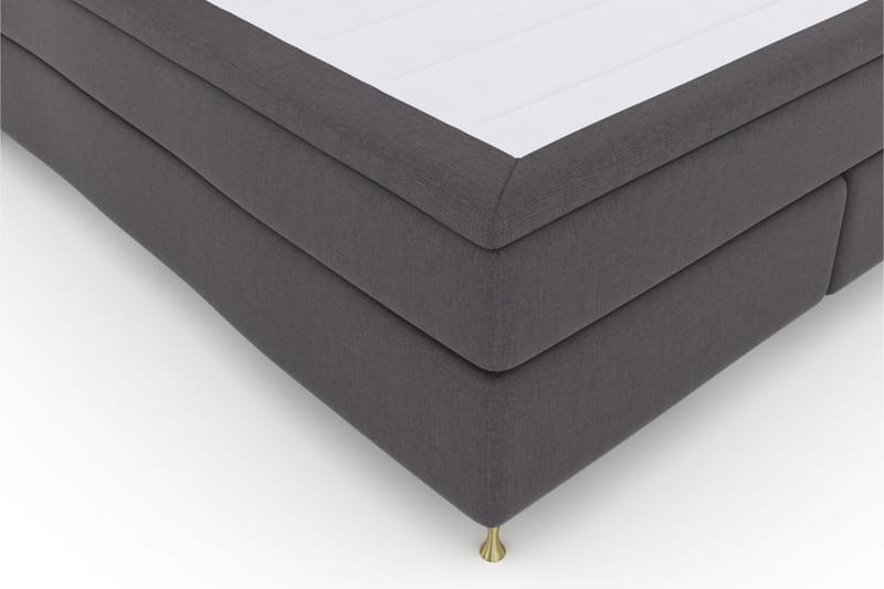 Select No 5 Komplett Sengepakke 160x200 Fast/Medium Lateks - Mørkegrå/Gullben - Møbler - Senger - Kontinentalsenger