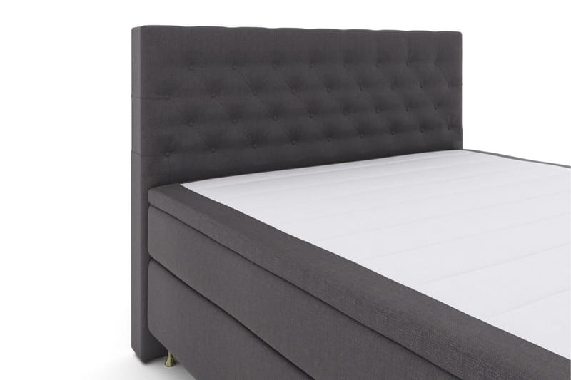 Select No 5 Komplett Sengepakke 160x200 Fast/Medium Lateks - Mørkegrå/Gullben - Møbler - Senger - Kontinentalsenger
