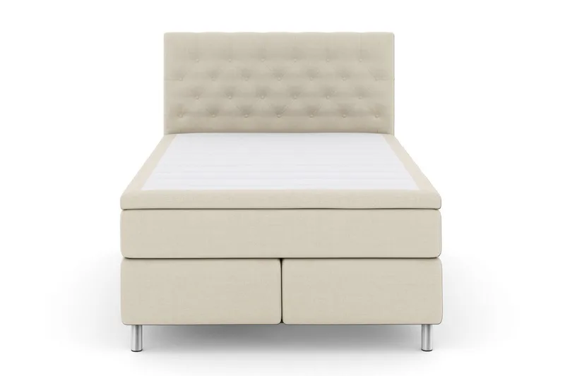 Select No 5 Komplett Sengepakke 160x200 Fast/Medium Watergel, Beige/Metallben
