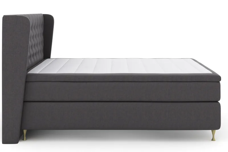 Select No 5 Komplett Sengepakke 160x200 Fast/Medium Watergel - Mørkegrå/Gullben - Møbler - Senger - Kontinentalsenger