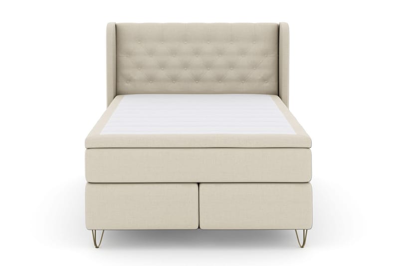 Select No 5 Komplett Sengepakke 160x200 Medium Lateks - Beige/V-formede Metallben - Møbler - Senger - Komplett sengepakke