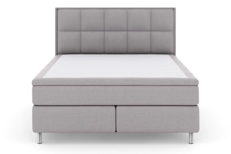 Select No 5 Komplett Sengepakke 160x200 Medium Lateks - Lysegrå/Metallben - Møbler - Senger - Kontinentalsenger