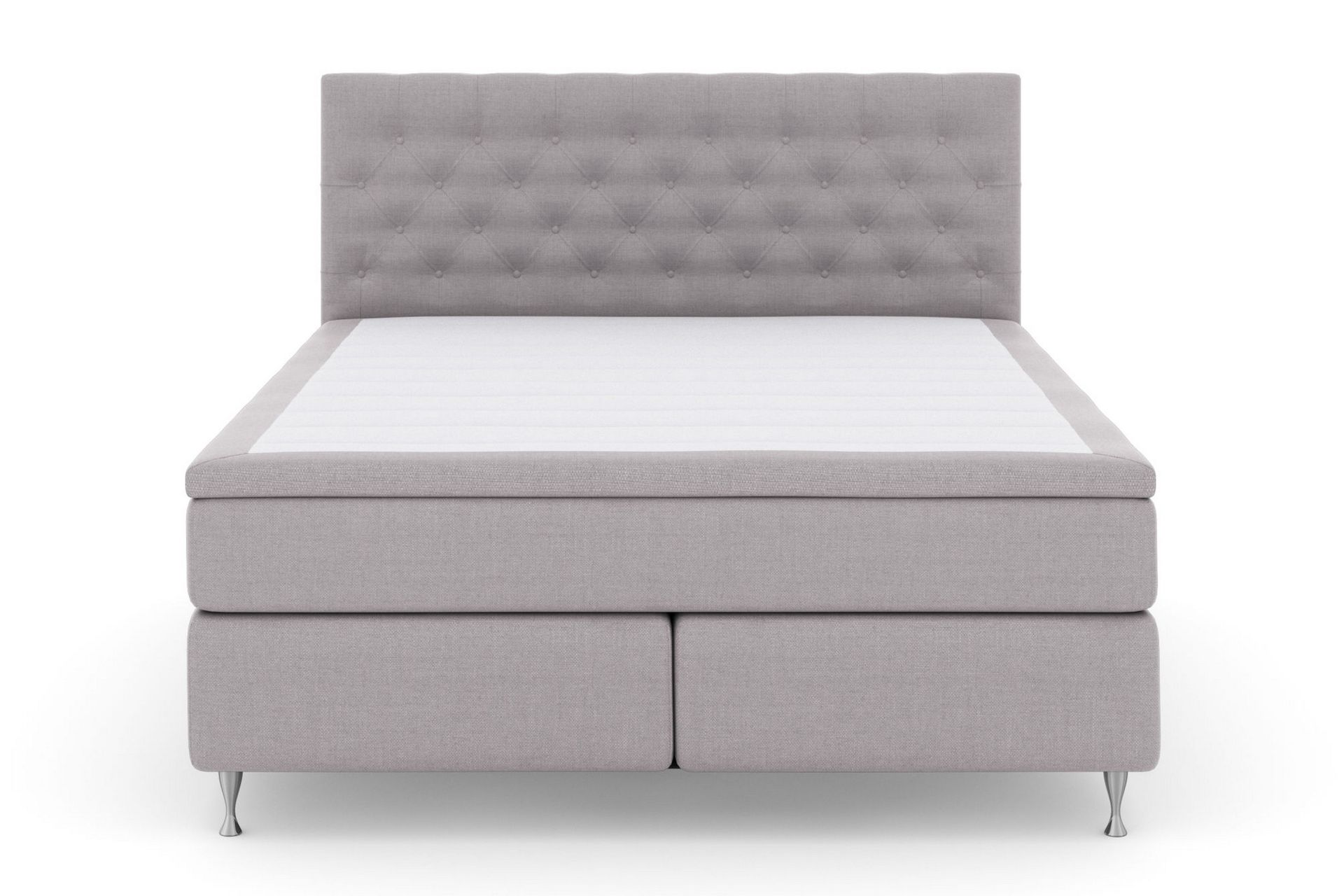 Select No 5 Komplett Sengepakke 160x200 Medium Lateks - Lysegrå/Sølvben - Møbler - Senger - Komplett sengepakke