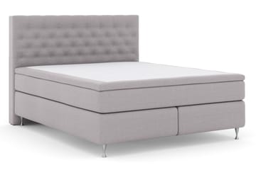 Select No 5 Komplett Sengepakke 160x200 Medium Lateks - Lysegrå/Sølvben - Møbler - Senger - Komplett sengepakke