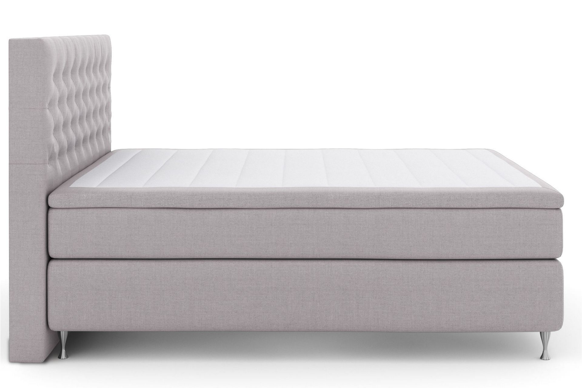Select No 5 Komplett Sengepakke 160x200 Medium Lateks - Lysegrå/Sølvben - Møbler - Senger - Komplett sengepakke