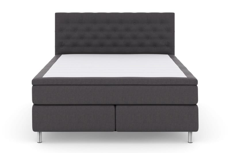 Select No 5 Komplett Sengepakke 160x200 Medium Lateks - Mørkegrå/Metallben - Møbler - Senger - Kontinentalsenger