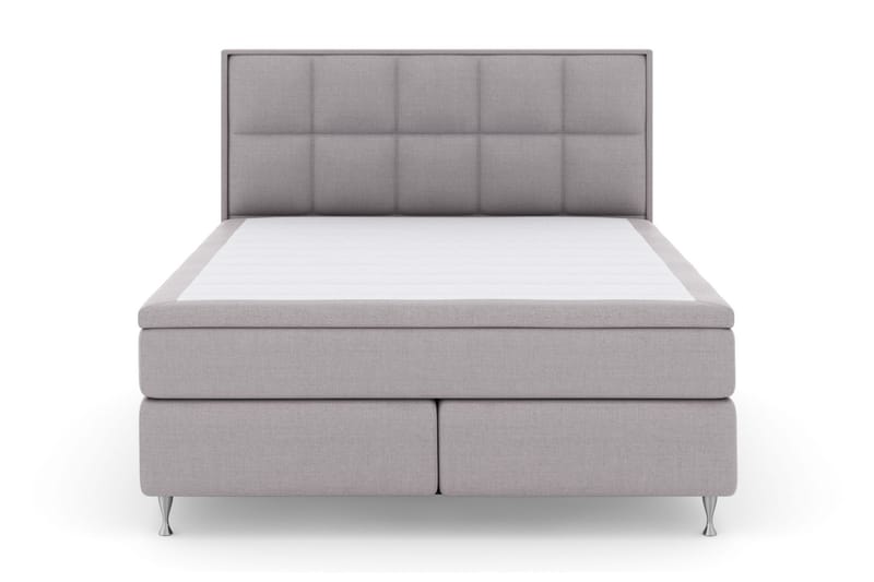 Select No 5 Komplett Sengepakke 160x200 Medium Watergel - Lysegrå/Sølvben - Møbler - Senger - Kontinentalsenger