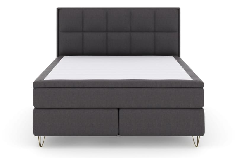 Select No 5 Komplett Sengepakke 180x200 Fast Lateks - Mørkegrå/V-formede Metallben - Møbler - Senger - Kontinentalsenger