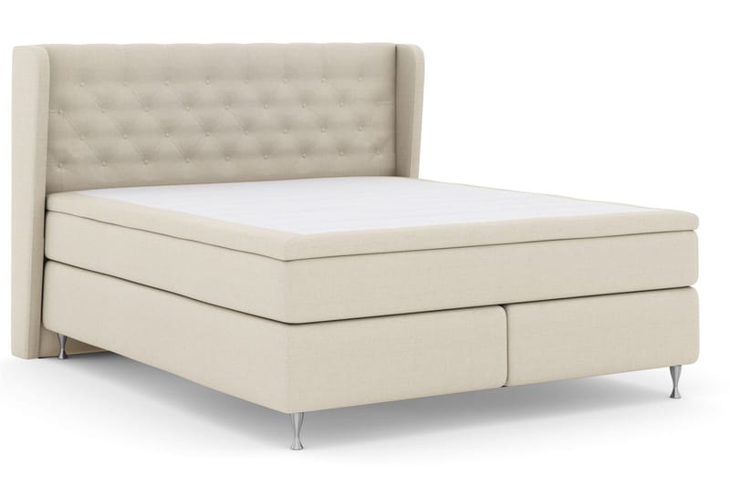 Select No 5 Komplett Sengepakke 180x200 Fast Watergel - Beige/Sølvben - Møbler - Senger - Kontinentalsenger