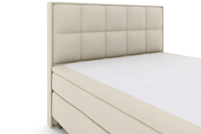 Select No 5 Komplett Sengepakke 180x200 Fast Watergel - Beige/V-formede Metallben - Møbler - Senger - Kontinentalsenger