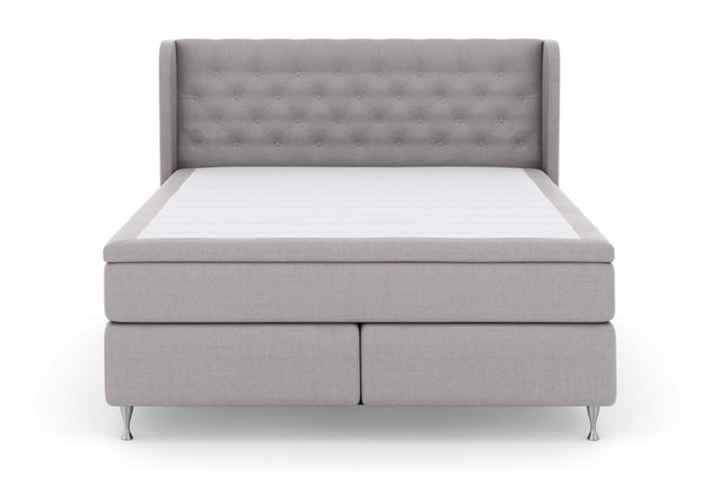 Select No 5 Komplett Sengepakke 180x200 Fast Watergel - Lysegrå/Sølvben - Møbler - Senger - Komplett sengepakke