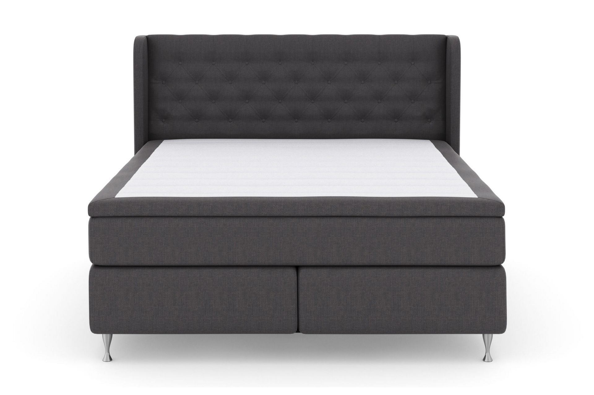 Select No 5 Komplett Sengepakke 180x200 Fast Watergel - Mørkegrå/Sølvben - Møbler - Senger - Komplett sengepakke