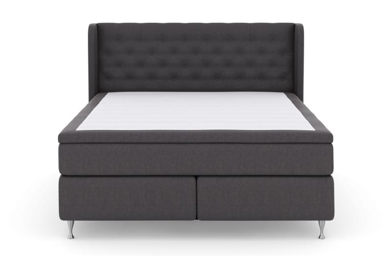 Select No 5 Komplett Sengepakke 180x200 Fast Watergel - Mørkegrå/Sølvben - Møbler - Senger - Komplett sengepakke