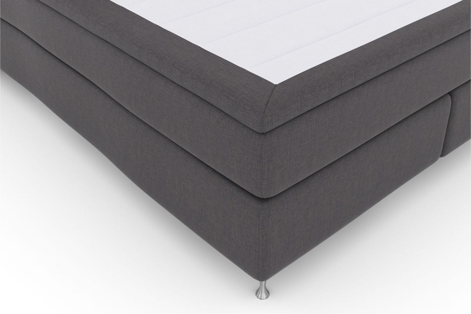 Select No 5 Komplett Sengepakke 180x200 Fast Watergel - Mørkegrå/Sølvben - Møbler - Senger - Komplett sengepakke