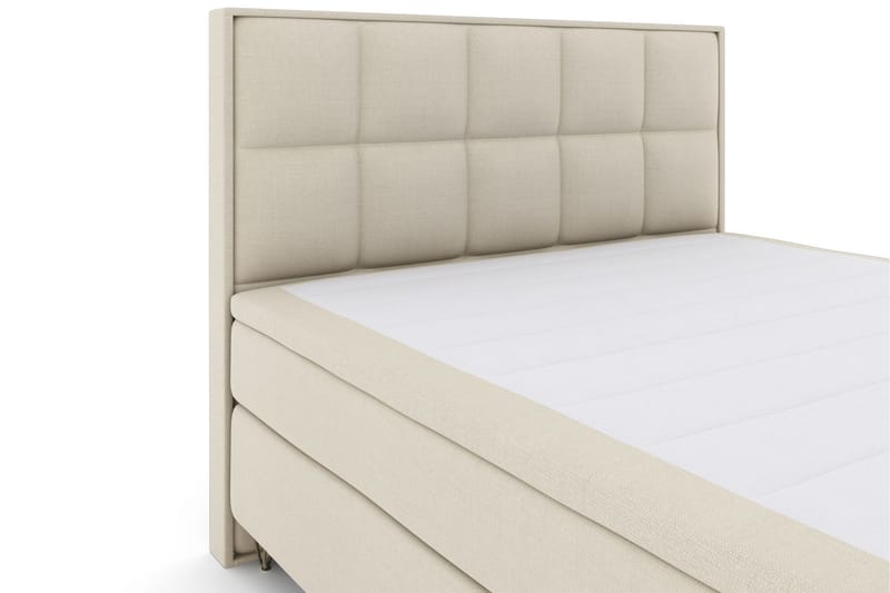 Select No 5 Komplett Sengepakke 180x200 Fast/Medium Lateks - Beige/V-formede Metallben - Møbler - Senger - Kontinentalsenger