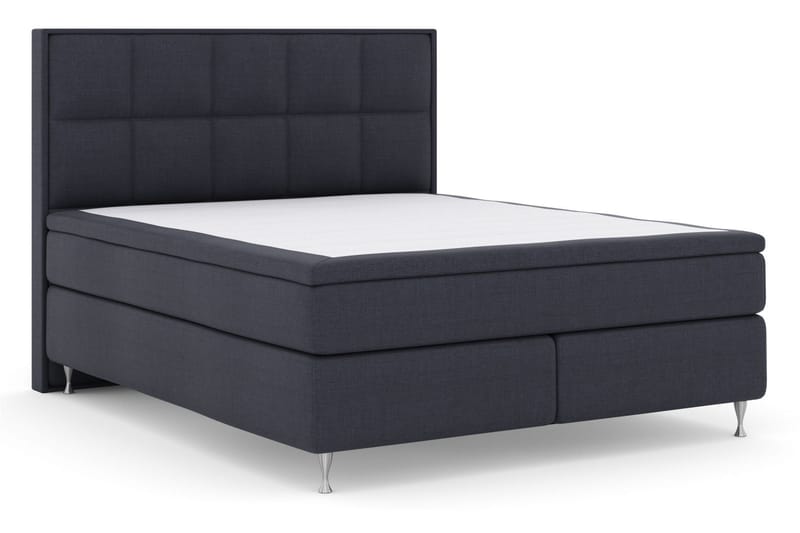 Select No 5 Komplett Sengepakke 180x200 Fast/Medium Lateks - Blå/Sølvben - Møbler - Senger - Kontinentalsenger