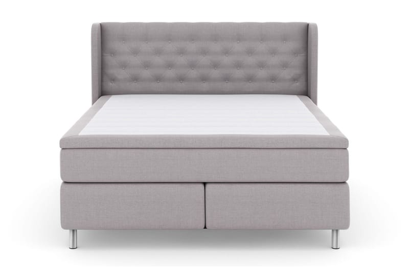 Select No 5 Komplett Sengepakke 180x200 Fast/Medium Lateks - Lysegrå/Metallben - Møbler - Senger - Kontinentalsenger