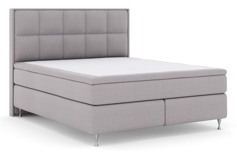Select No 5 Komplett Sengepakke 180x200 Fast/Medium Lateks - Lysegrå/Sølvben - Møbler - Senger - Kontinentalsenger